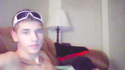 Blond Blue-Eyed Twink Shoots Load onto Abs in Amateur Cum Shot!