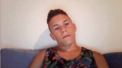 Straight Bubble Boy Web-Cam Romp: Cumming Sooner Than Expected!