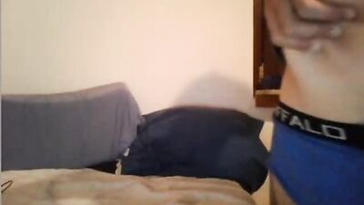 Straight Bubble Boy Web-Cam Romp: Cumming Sooner Than Expected!