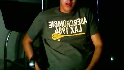 Shooting over his face - Cum Shots Web-Cam Solo!