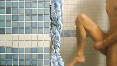 Gangbang in the Friends Bathroom: Cum Shots & Web-Cam Solo