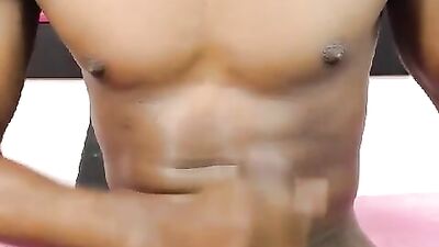 Black guy masturbating - Cum in the dark room with me!