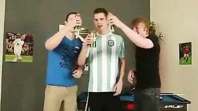 Action Group Sex: Three Guys on a Pool Table Revisited!