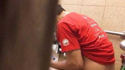 Gay Public Toilet Spy: Straight Boys Web-Cam Solo!