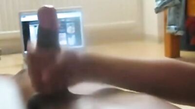 Jerking Black Cutie: Cum Shots Galore!