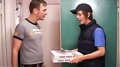 Stuffed Pizza Delivery Boy: Action Group Sex Delivers Again!