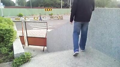 Public Park Cumming: The Amateur Asian Strips and Jerks Off in the Open!