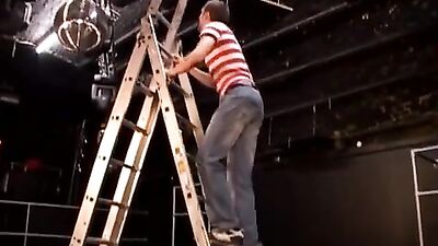 SEXy LEWD Ladder Encounter - A Gay Porn Video with Two Hotties!