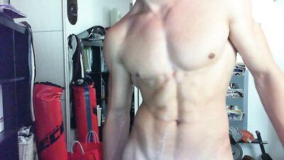 Masturbating while your body looks - Amateur Cum Shots Handjob