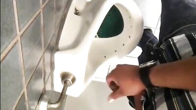 Gay Voyeur Bathroom Dick Exposed!