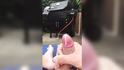 Spritzing in the Garden - A Gay Porn Video Full of Cum Shots!