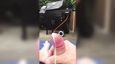 Spritzing in the Garden - A Gay Porn Video Full of Cum Shots!