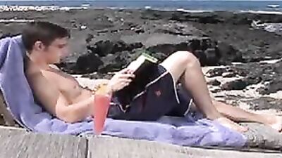 Sex on the beach: Action Gay Porn Video!