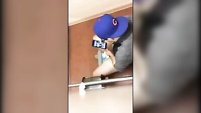 In public toilets, captured again - Handjob and Amateur Cum Shots with 16-year old boys!