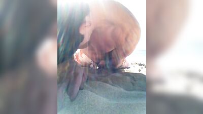 Sandy Cum Beach! - A Hot Guy Jerks Off in the Sand and Cums in Public!