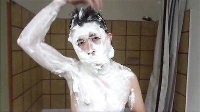 Shave Cream Wank XXX - Men in Pantyhose Web-Cam Action!