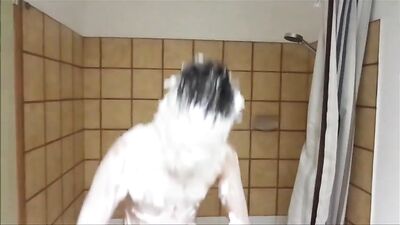 Shave Cream Wank XXX - Men in Pantyhose Web-Cam Action!