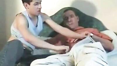 OlderTwinks Cum Shots with Father and Step Son - Handjob Delights!