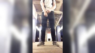 Subway Stroke: Amateur Blonde Boys Public Masturbation