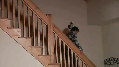 Gay Porn at the Cabin: Bareback Action Downstairs!