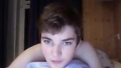 Teen boy in PJ's