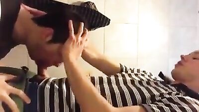 Bathroom BJ Revamped: Big Cocks in Action!
