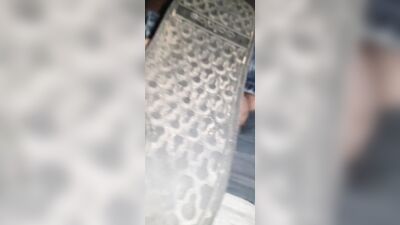 Teen fucks and cums in his trainers