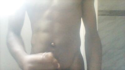 Boy porn jerks off in bathroom