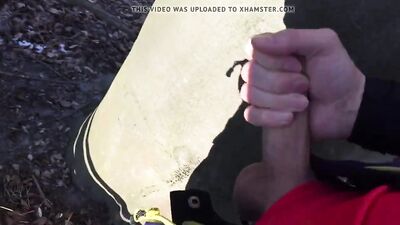 Gay teen porn wanking in the woods