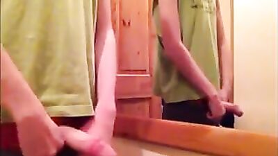 Gay Porn Teen wanking in the bathroom