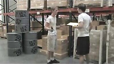 Gay Porn Tube Warehouse Buddy's Job