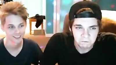 Straight boys porn plays with his friend on webcam