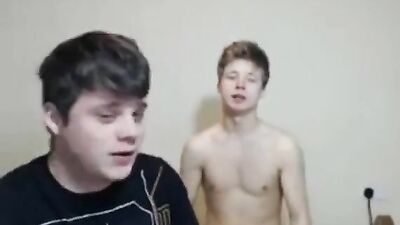 Teens play on webcam