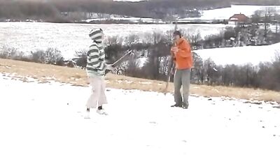 A Boy Sucks His Friend On The Ski Hill