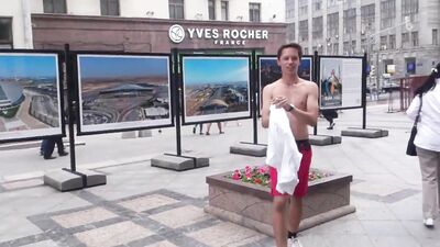 Nude walking in Public^^