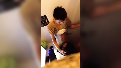 Blowjob in a Cyber: Amateur Cum Shots Handjob