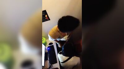 Blowjob in a Cyber: Amateur Cum Shots Handjob