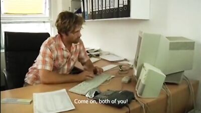 Gay Porn 3some: Hanging Balls & Piss Action