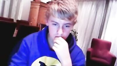 Blond Boy Webcam Show - Amateur Solo Exposure