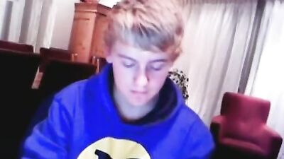 Blond Boy Webcam Show - Amateur Solo Exposure