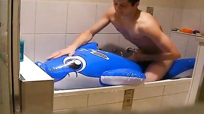 Dolphin In The Bath: Cum Shots Fetish Solo Gay Porn Video