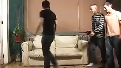 Three boys have some fun again: Action Group Sex!