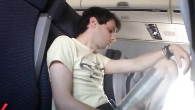 Jacking Off In Public: Cum Shots On A Plane