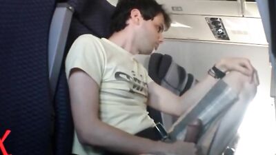 Jacking Off In Public: Cum Shots On A Plane