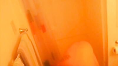 Young hung twink taking shower solo reveals his big cock and hard body!