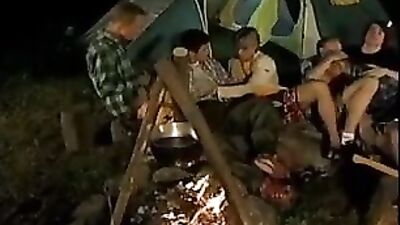 Campfire Fun: Bareback Gang-Bang with Campfire Boys!