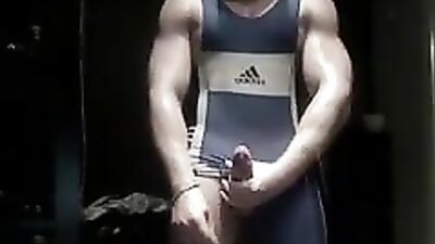 Jo After Wrestle Cum: Big Amature Shots Dudes Cock!