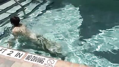 Gangbang Pool Boys: Hidd*en Threesome Gay Porn Cumshots