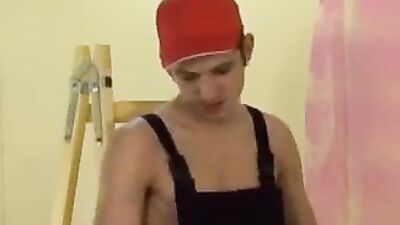 Painter Creams Ass: The Ultimate Bareback Gay Porn Experience