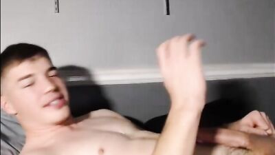 Gay Boys Happy Time: Black Vibrator Amateur Cum Shots Handjob